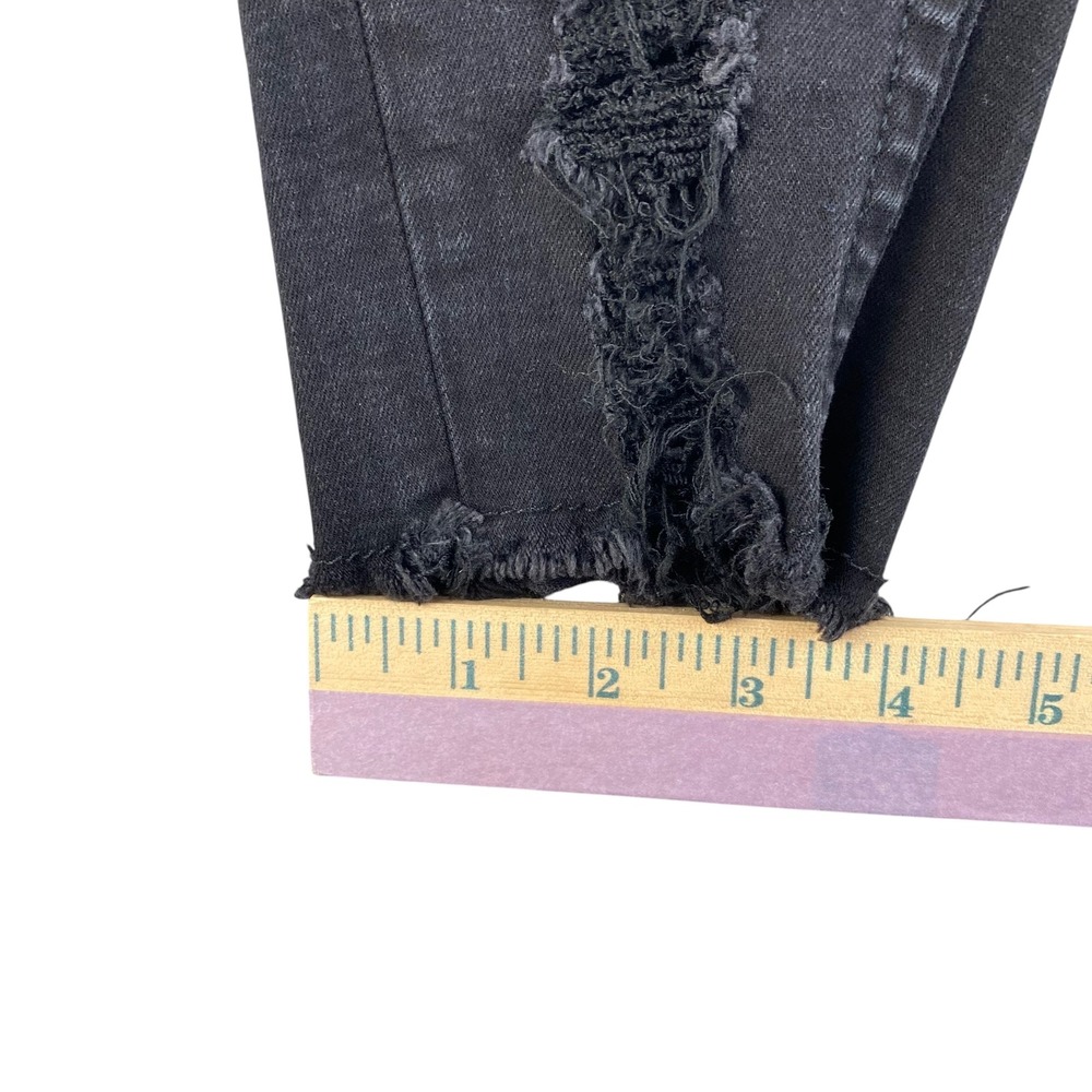 BKE Denim Gabby High Rise Curvy Fit Ankle Tall Black Jeans Distressed Size 31* - Picture 3 of 8